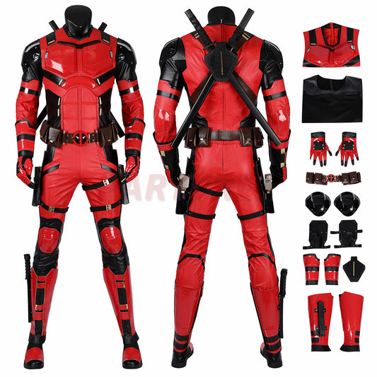 Deadpool & Wolverine Samurai Deadpool Leather Cosplay Costumes