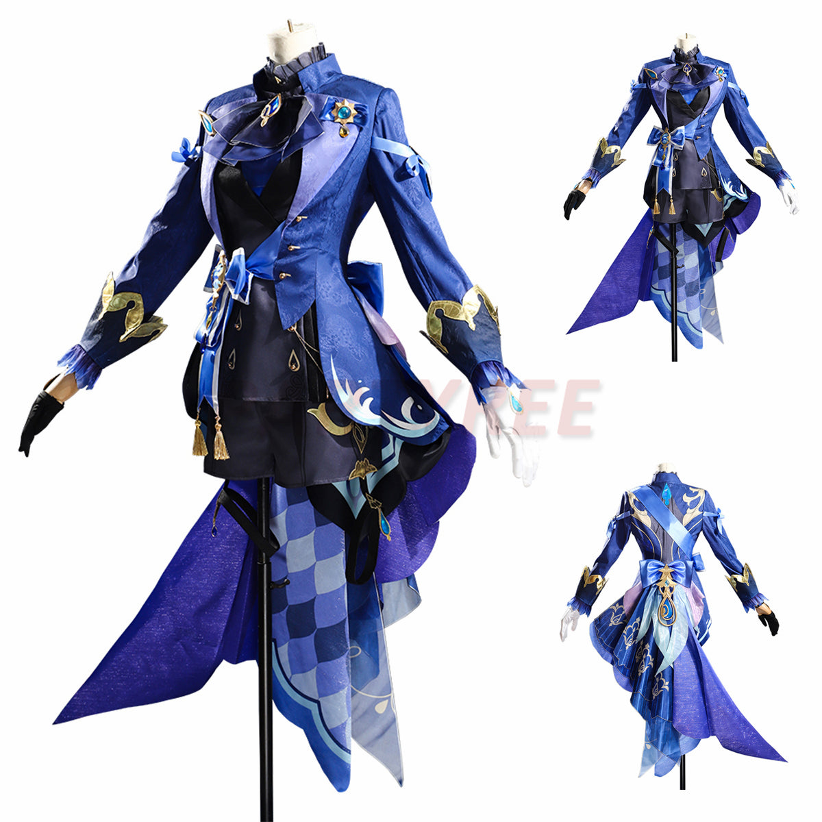 Genshin Impact Black Furina Cosplay Costume – PARTYREE