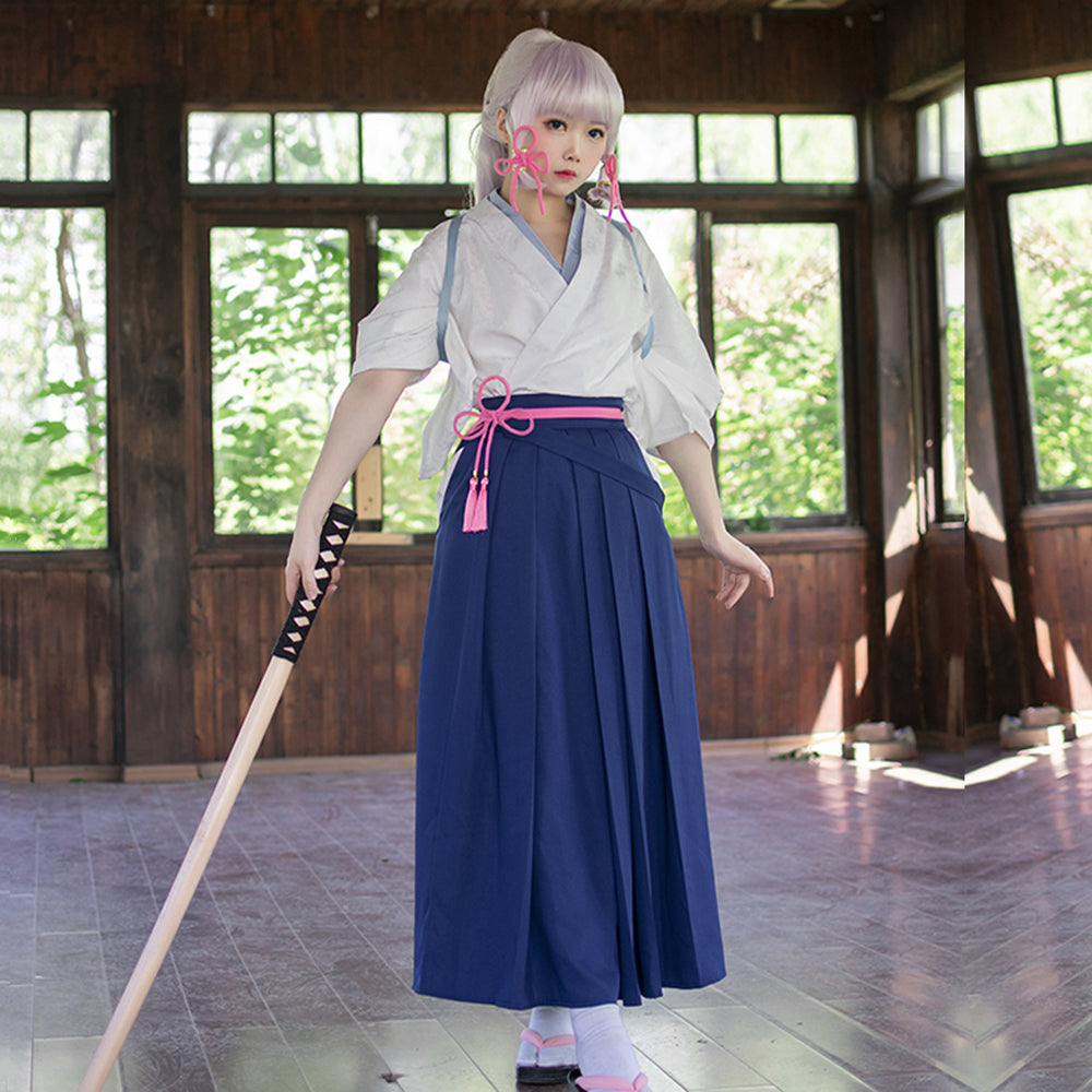 Genshin Impact Kamisato Ayaka Cosplay Costumes Kendo Suit