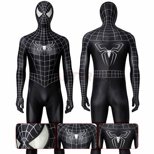 Venom Eddie Brock Cosplay Costume Spiderman Black Jumpsuit
