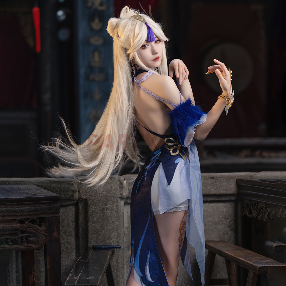 Genshin Impact Ningguang Orchid's Evening Gown Cosplay Costumes